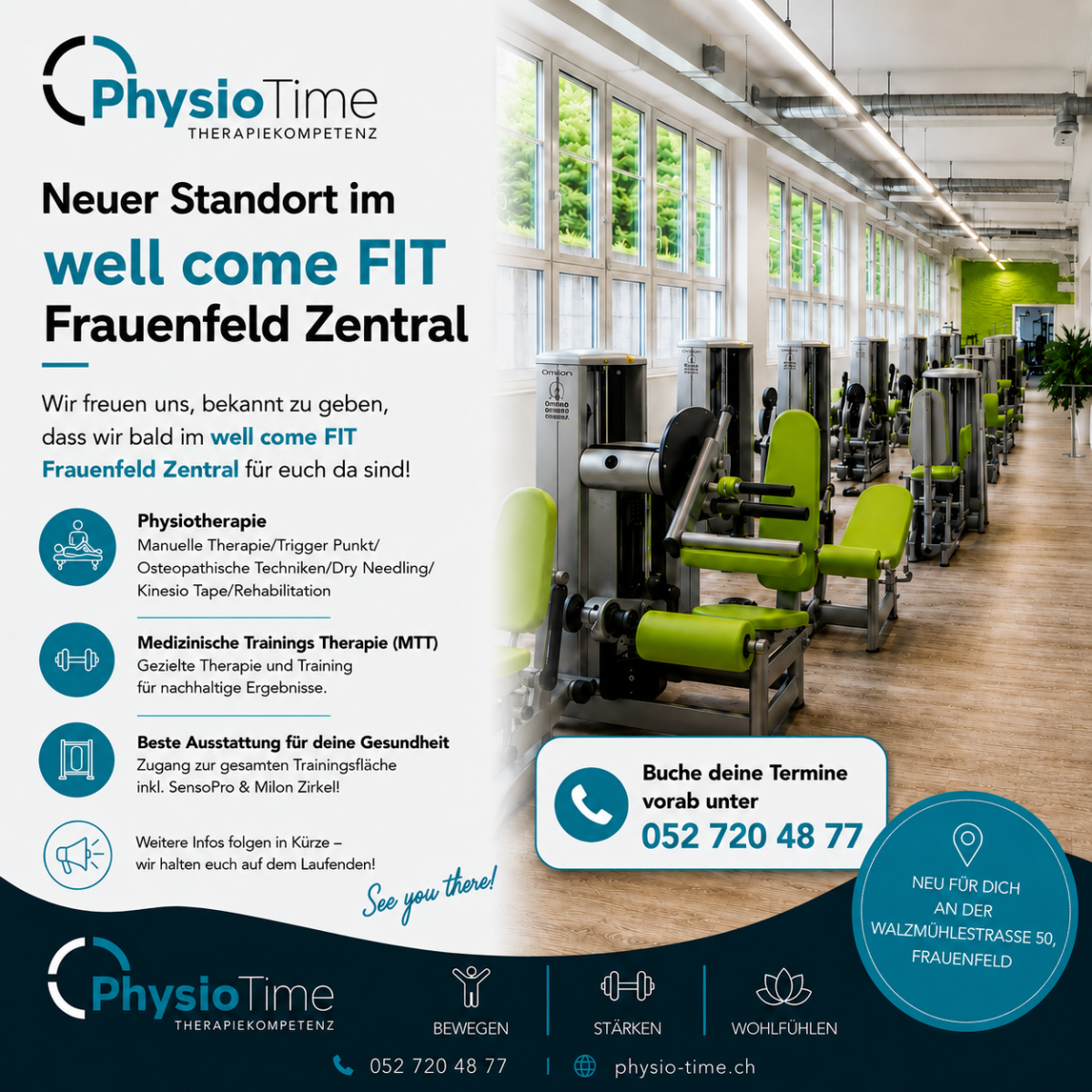 Neuer Standort im well come FIT Frauenfeld Zentral